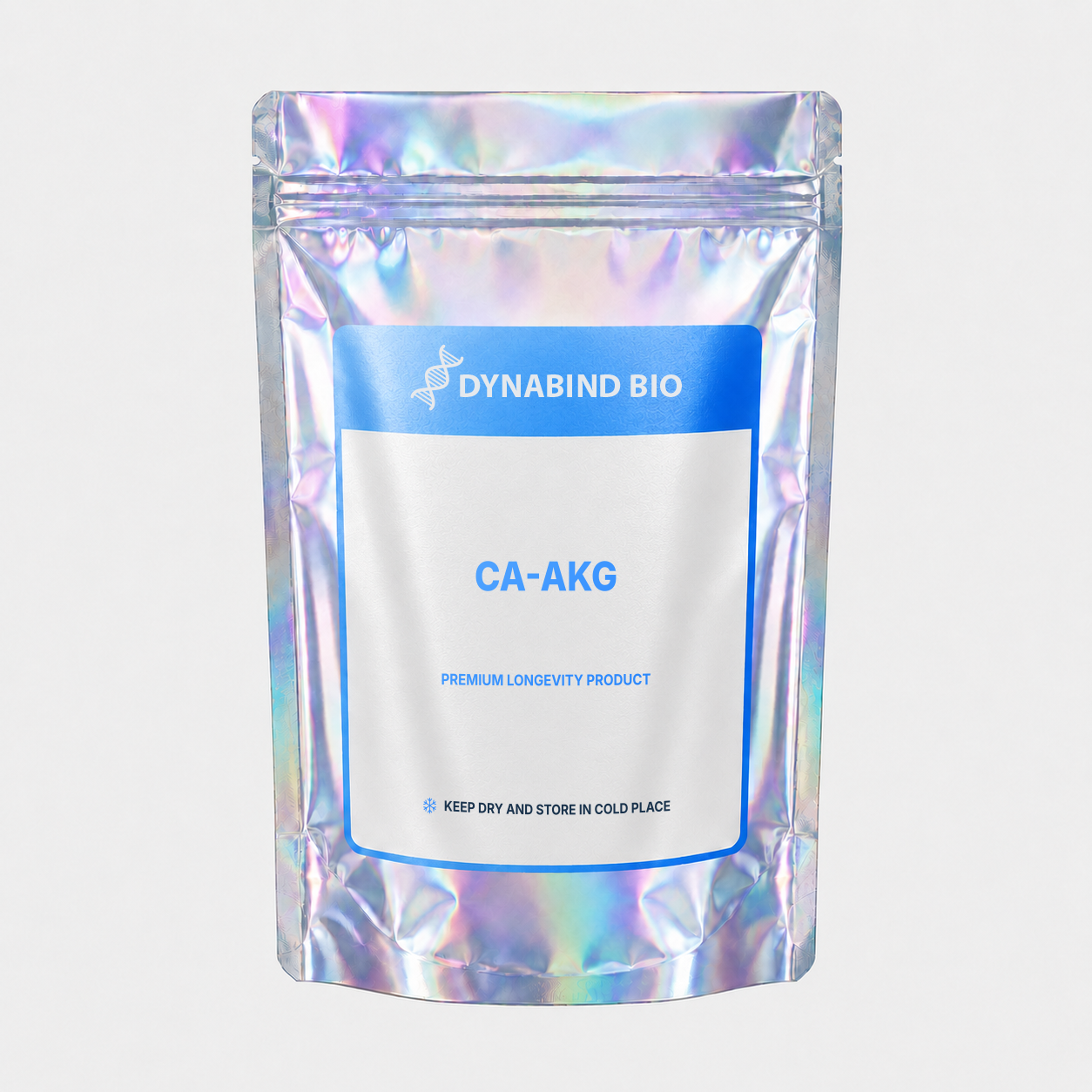 CA-AKG supplement pouch for Krebs-cycle metabolism, cellular energy and healthy-aging research by DynaBind Bio